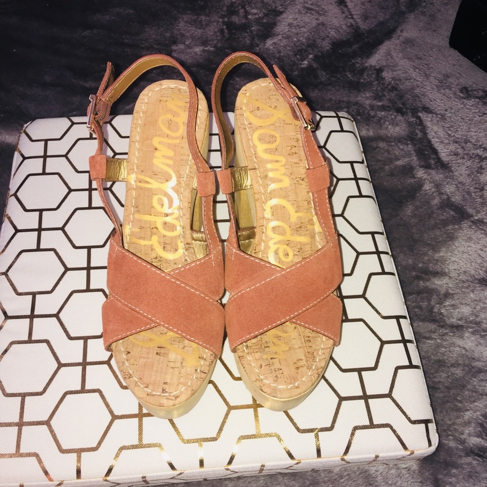 BNWOB Sam Edelman Strapped Wood Platform 9.5
